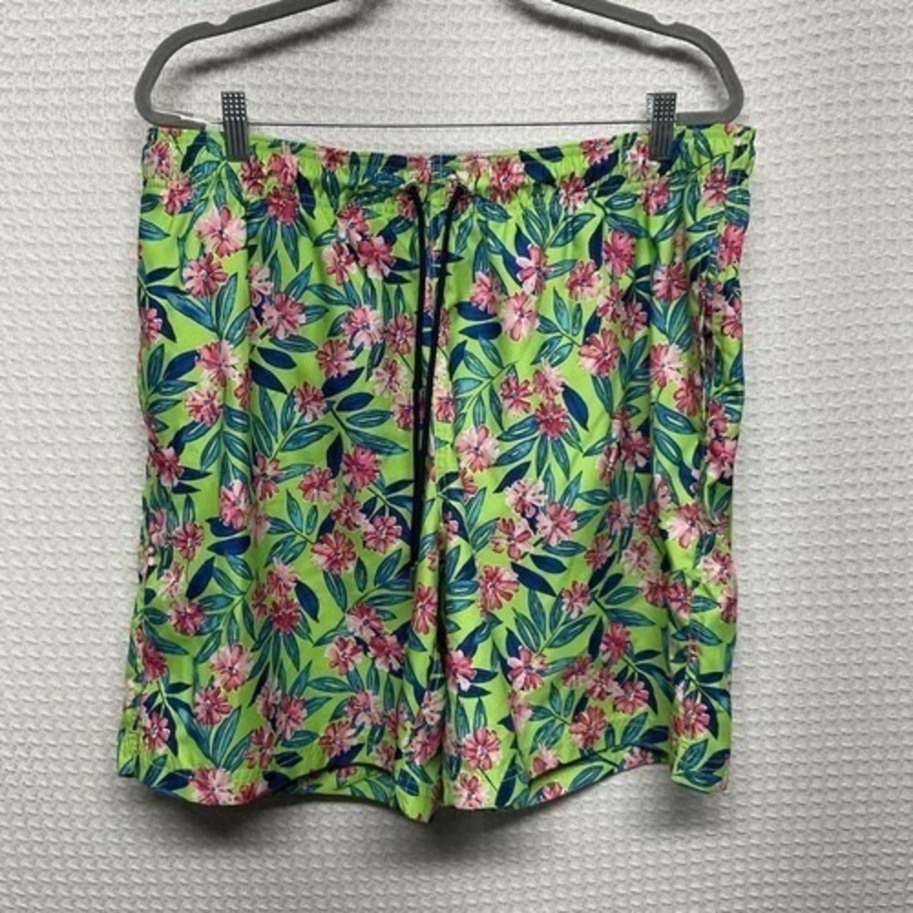 NWOT Lands' End 7.5" Volley Floral Mesh Swim Trunk Shorts Men XL (40-42) Vietnam